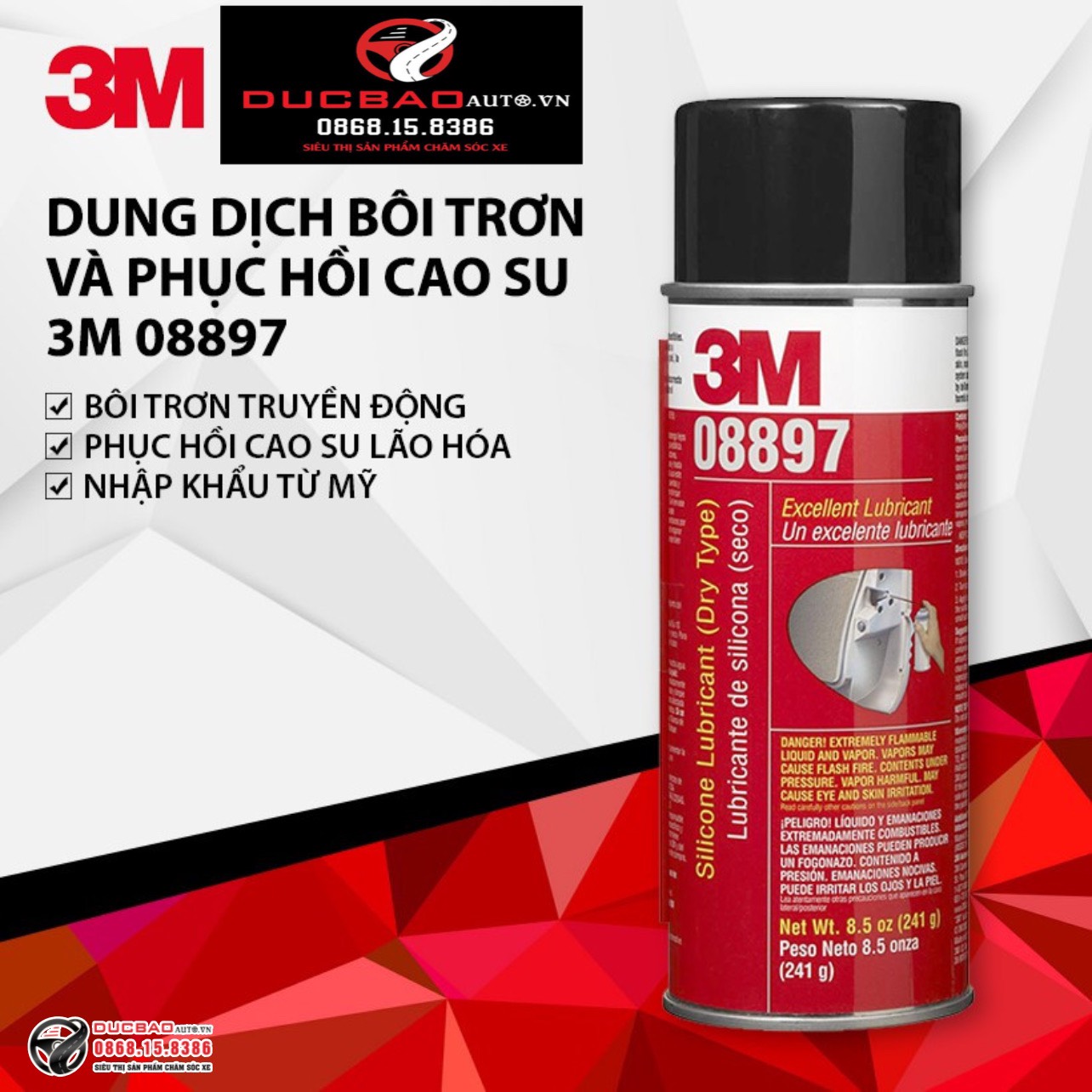 3m – Silicon BÔi TrƠn VÀ PhỤc HỒi Cao Su