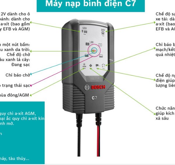 Cấu Tạo Máy Sạc điện ác Quy C7