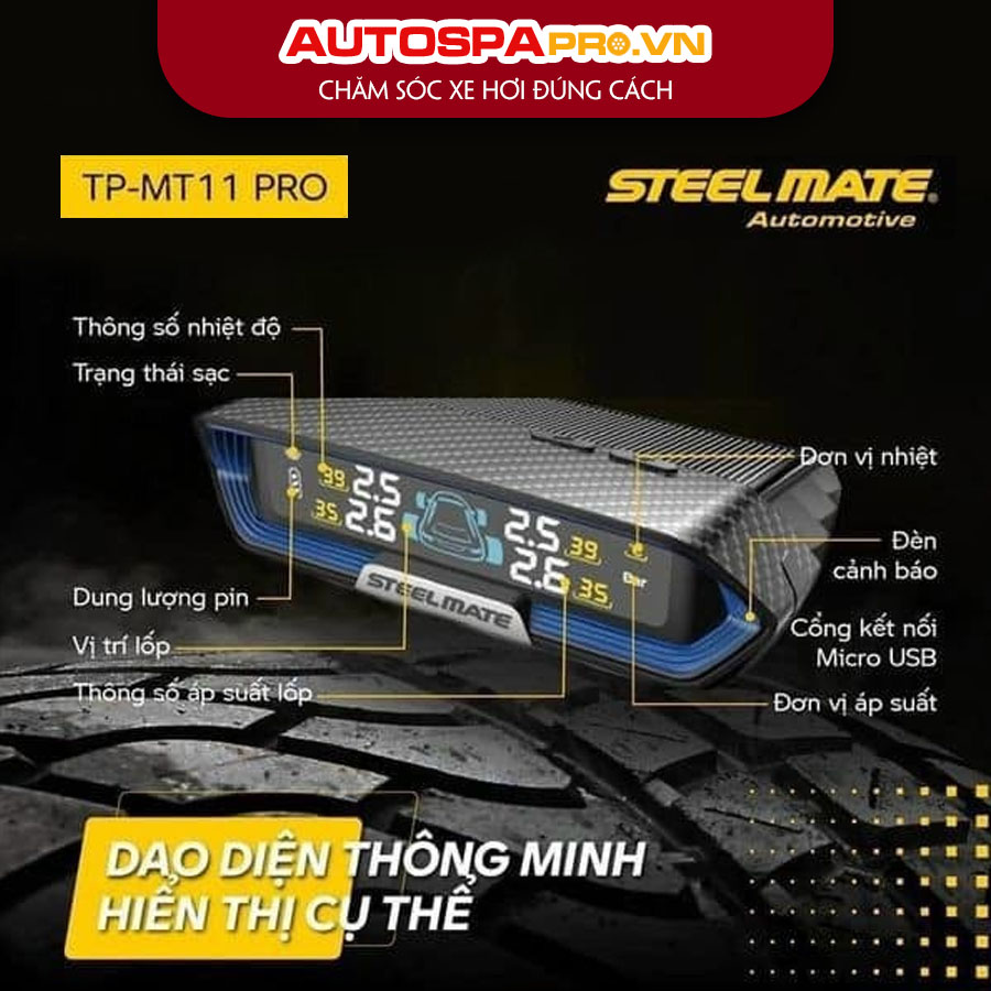 CẢm BiẾn Áp SuẤt LỐp Steelmate Tp Mt11 Pro